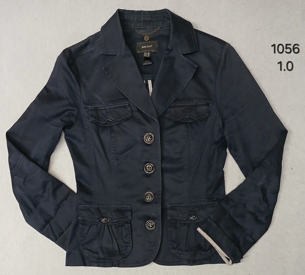 MNG Suit (6) Navy Blue Single Breasted Jacket